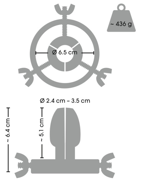 Spéculum Anal Plug Spread 5cm | FetishXplore