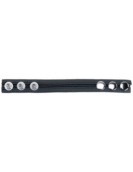 Cockring Cuir 3 Pressions Noir | FetishXplore