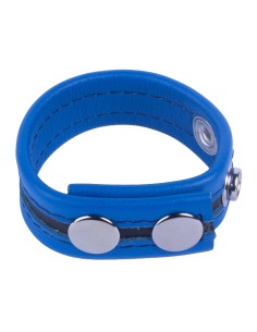 Cockring Cuir 3 Pressions Bleu | FetishXplore 2