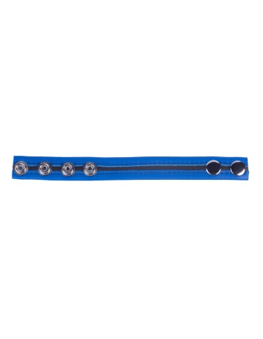 Cockring Cuir 3 Pressions Bleu | FetishXplore