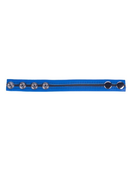 Cockring Cuir 3 Pressions Bleu | FetishXplore