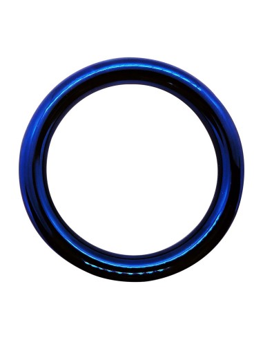 Cockring Donut Bleu 8mm Métal | FetishXplore