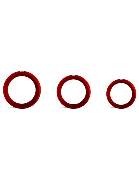 Cockring Donut Strass Rouge 15mm | FetishXplore