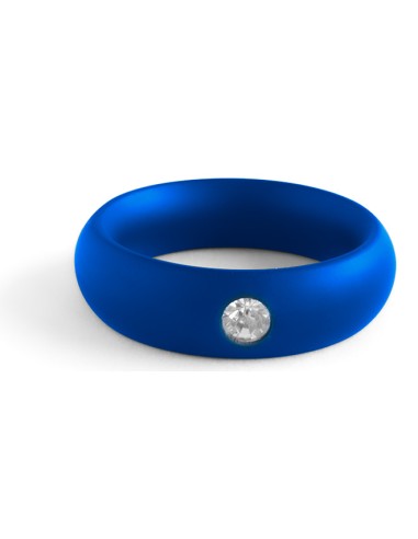 Cockring Donut Strass Bleu 15mm | FetishXplore