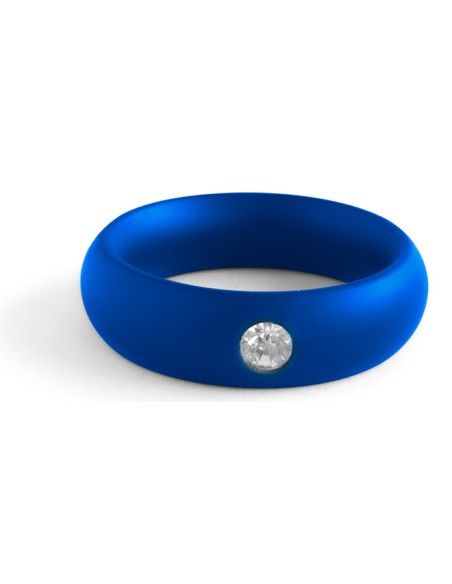 Cockring Donut Strass Bleu 15mm | FetishXplore