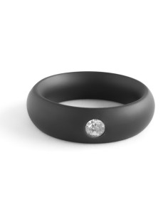 Cockring Donut Strass Noir 15mm | FetishXplore