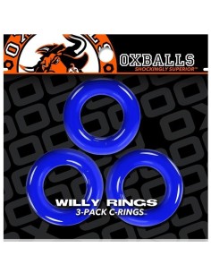 Lot 3 Cockrings Willy Rings Bleus | FetishXplore 2