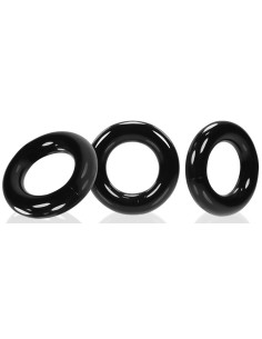 Lot 3 Cockrings Willy Rings Noirs | FetishXplore
