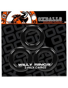 Lot 3 Cockrings Willy Rings Noirs | FetishXplore 2