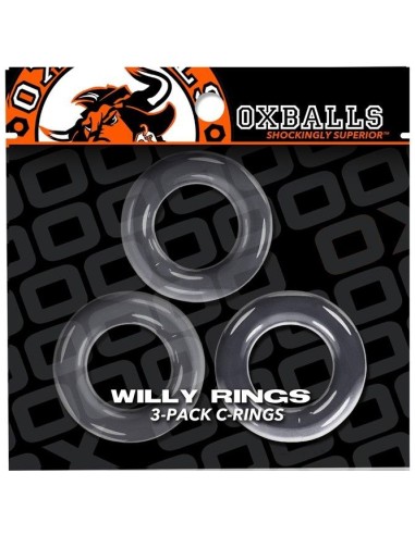 Lot 3 Cockrings Willy Rings Transparents | FetishXplore
