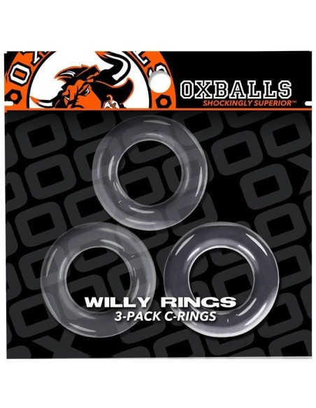 Lot 3 Cockrings Willy Rings Transparents | FetishXplore