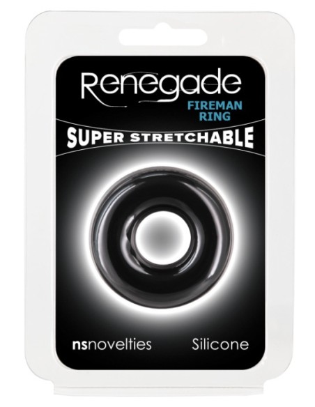 Cockring Stretch Fireman Noir | FetishXplore