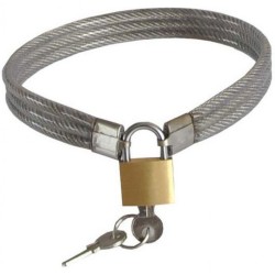 Collier en Métal avec Cadenas "Slave Lock" 2