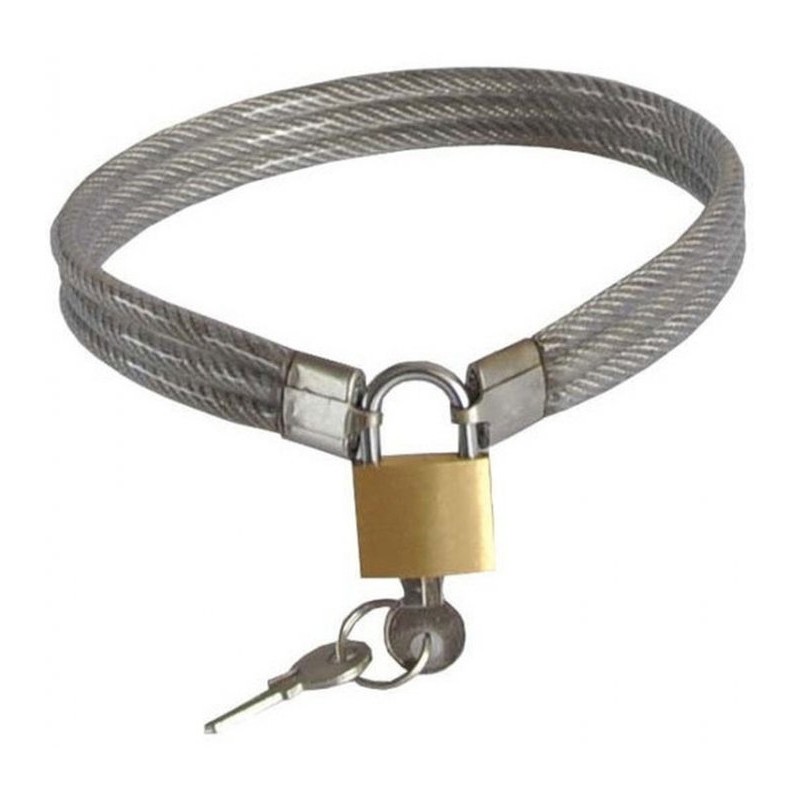 Collier en Métal avec Cadenas "Slave Lock"