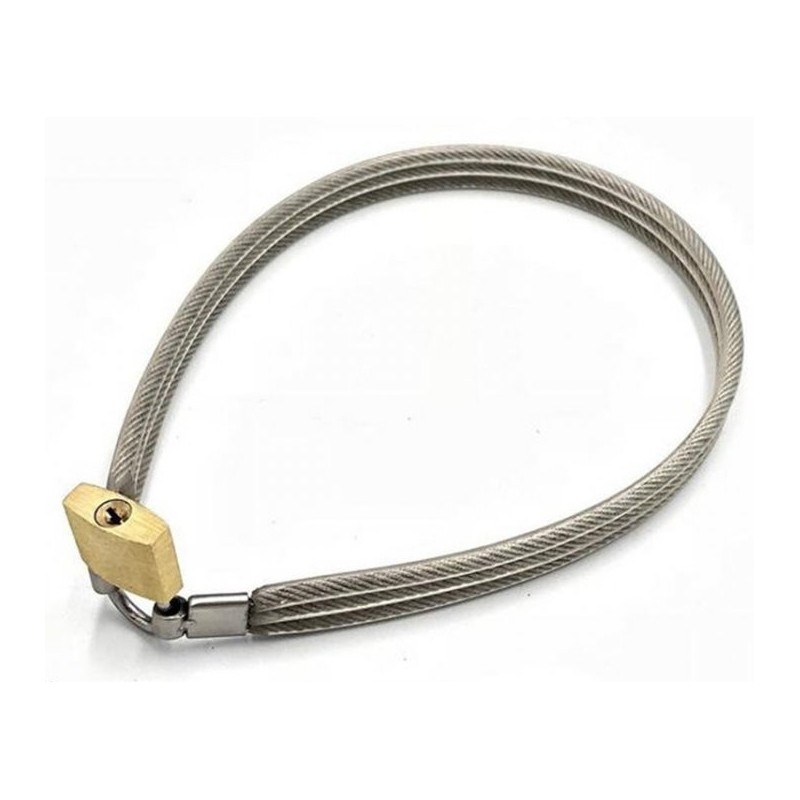 Collier en Métal avec Cadenas "Slave Lock"