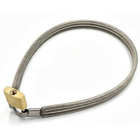Collier en Métal avec Cadenas "Slave Lock"