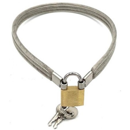 Collier en Métal avec Cadenas "Slave Lock"