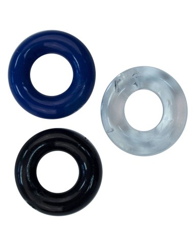 Lot de 3 Mini Cockrings Donut | FetishXplore