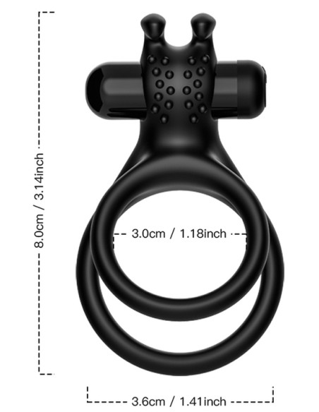 Cockring Vibrant Traveler Double Anneau 30-37mm | FetishXplore