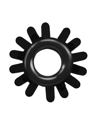Lot de 4 Cockrings Ring Stars Noirs | FetishXplore