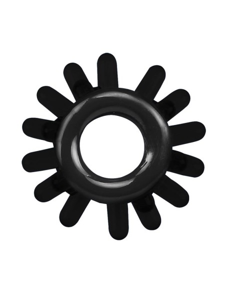 Lot de 4 Cockrings Ring Stars Noirs | FetishXplore