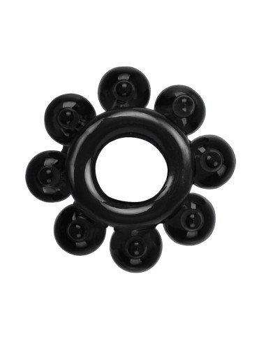 Lot de 4 Cockrings Ring Stars Noirs | FetishXplore