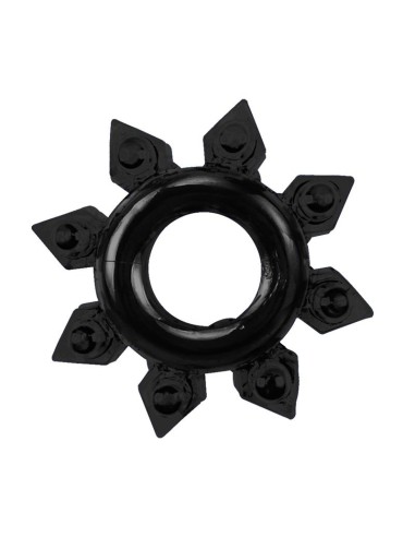 Lot de 4 Cockrings Ring Stars Noirs | FetishXplore