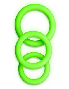 Lot de 3 Cockrings Glow Annels 20-30mm | FetishXplore