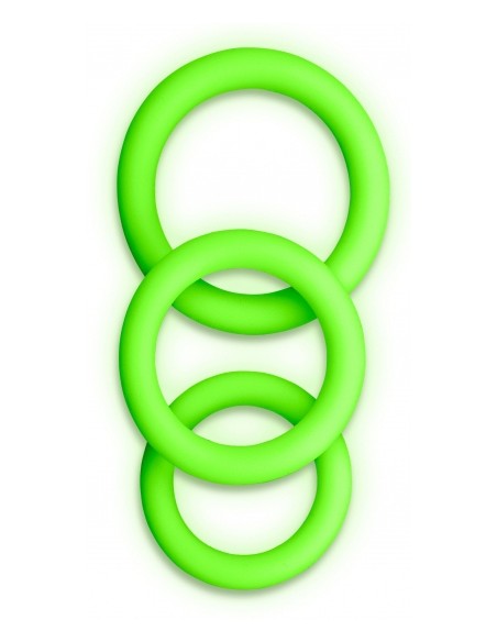 Lot de 3 Cockrings Glow Annels 20-30mm | FetishXplore
