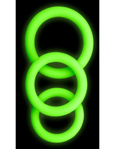 Lot de 3 Cockrings Glow Annels 20-30mm | FetishXplore