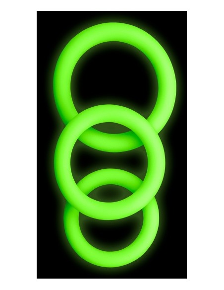 Lot de 3 Cockrings Glow Annels 20-30mm | FetishXplore