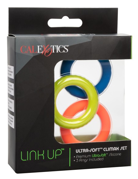 Lot de 3 Cockrings Colorés Link Up Climax 38mm | FetishXplore