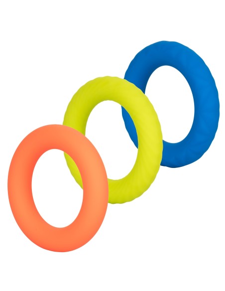 Lot de 3 Cockrings Colorés Link Up Climax 38mm | FetishXplore