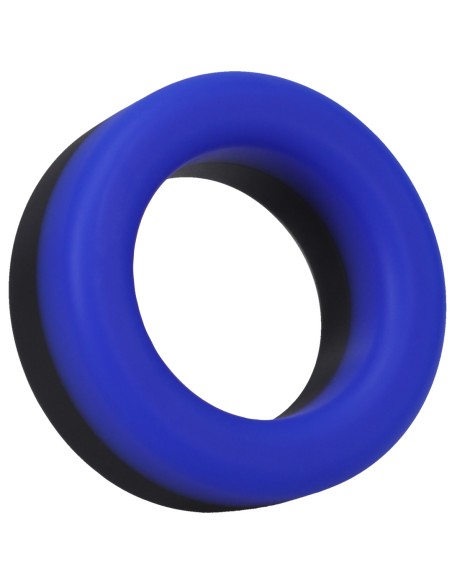 Cockring The Big O 32 mm Noir-Bleu Bicolore | FetishXplore