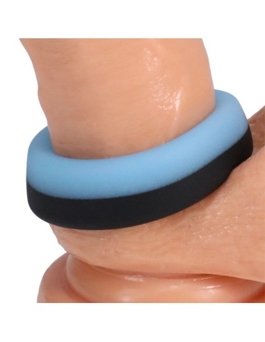 Cockring The Big O 32 mm Noir-Bleu Ciel | FetishXplore
