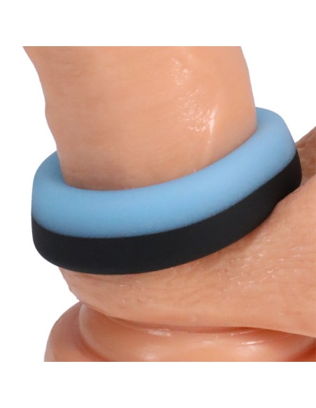 Cockring The Big O 32 mm Noir-Bleu Ciel | FetishXplore