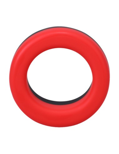 Cockring The Big O 32 mm Noir-Rouge Bicolore| FetishXplore