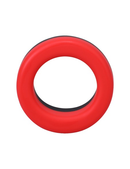 Cockring The Big O 32 mm Noir-Rouge Bicolore| FetishXplore