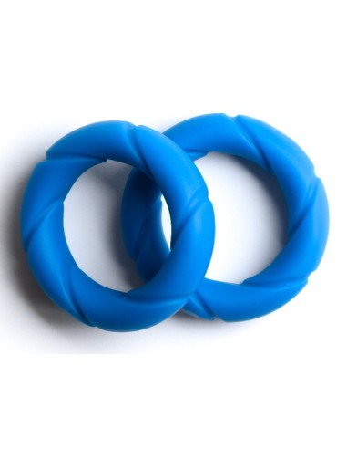 Lot de 2 Cockrings Ready Rings Bleus | FetishXplore