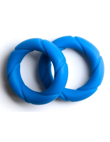 Lot de 2 Cockrings Ready Rings Bleus | FetishXplore