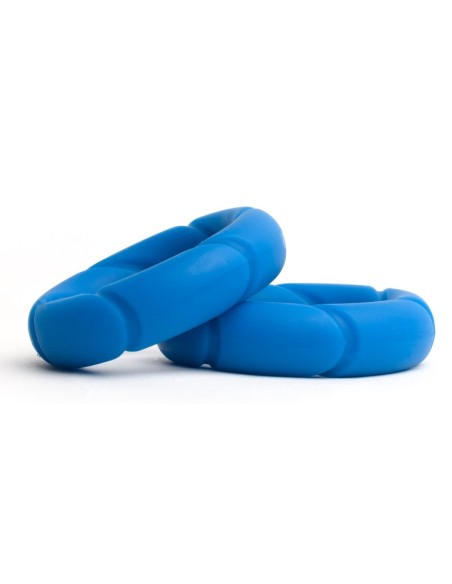 Lot de 2 Cockrings Ready Rings Bleus | FetishXplore