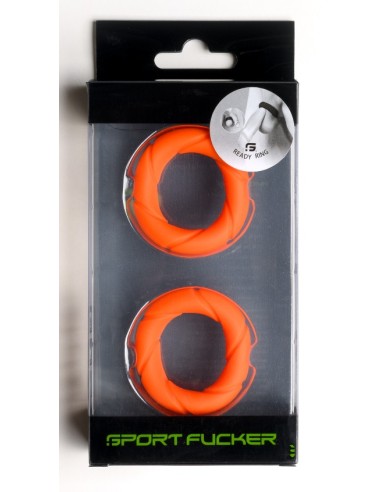 Lot de 2 Cockrings Ready Rings Orange | FetishXplore