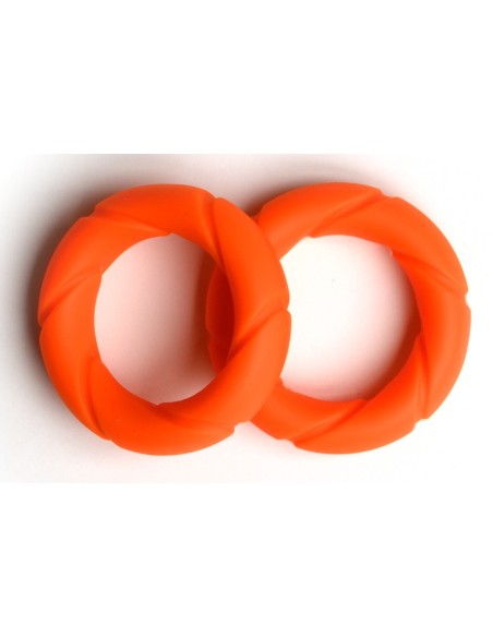 Lot de 2 Cockrings Ready Rings Orange | FetishXplore