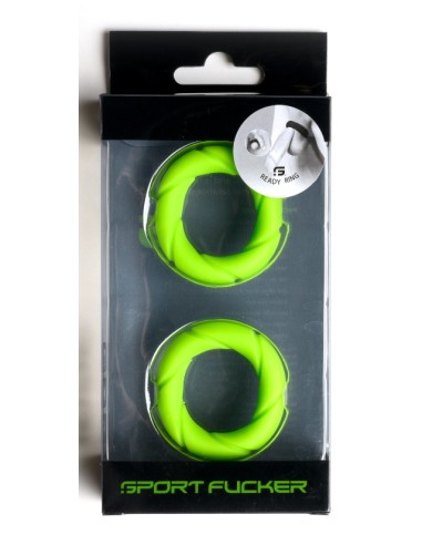 Lot de 2 Cockrings Ready Rings Vert | FetishXplore