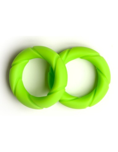 Lot de 2 Cockrings Ready Rings Vert | FetishXplore