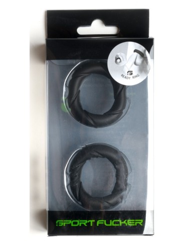 Lot de 2 Cockrings Ready Rings Noir | FetishXplore