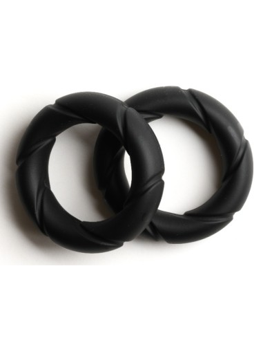 Lot de 2 Cockrings Ready Rings Noir | FetishXplore
