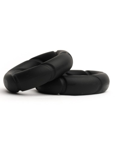 Lot de 2 Cockrings Ready Rings Noir | FetishXplore