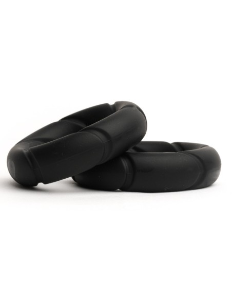 Lot de 2 Cockrings Ready Rings Noir | FetishXplore