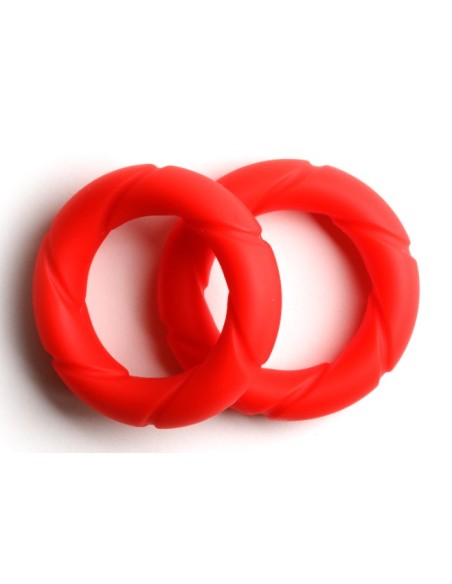 Lot de 2 Cockrings Ready Rings Rouge | FetishXplore